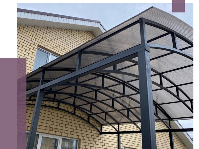 Монтаж козырьков в Севастополе от 11611 руб. | ПРОЛЁТ-Сев