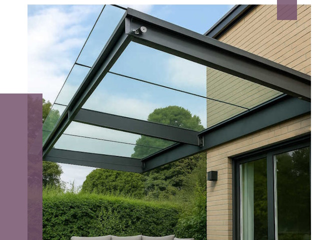 Стеклянные навесы и козырьки в Севастополе от 12385 руб.