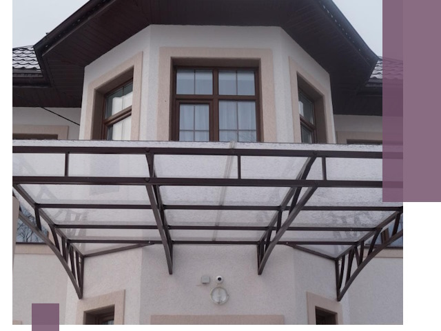 Козырьки из поликарбоната под ключ в Севастополе