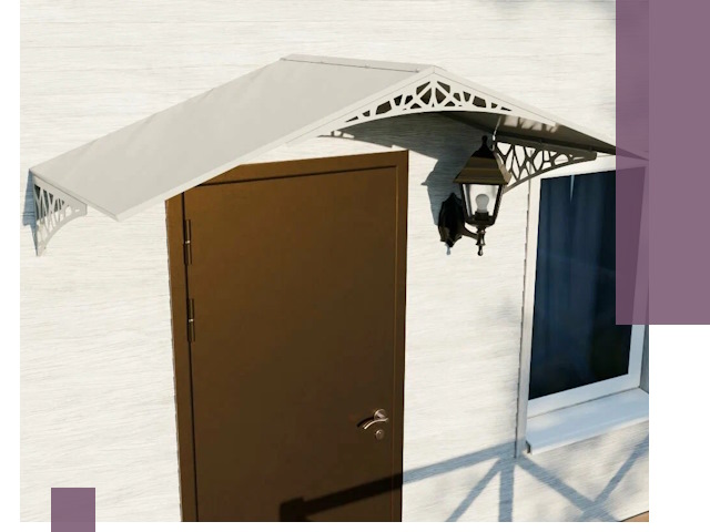 Металлические козырьки на входы и террасы в Севастополе