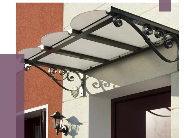 Односкатные козырьки в Севастополе от 8463 руб.  | ПРОЛЁТ-Сев