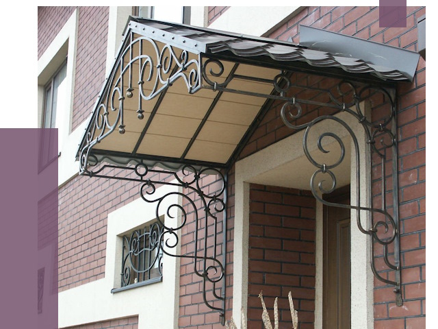 Двускатные козырьки в Севастополе под ключ от 12901 руб.