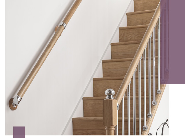 Пристенные поручни из стали и нержавейки под монтаж в Севастополе